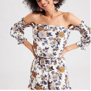 American Eagle Outfitters Pants - AEO Smoked Bell Sleeve Romper American Eagle Outfitters Pants - AEO Smoked Bell Sleeve Romper